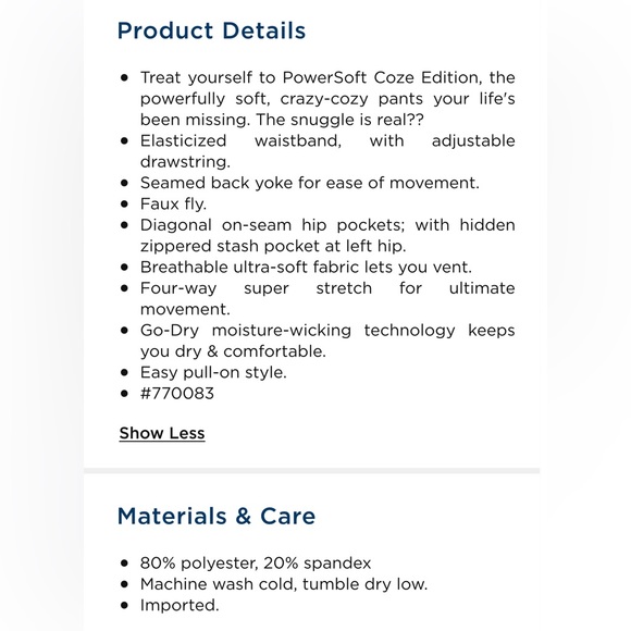 OldNavy High-Waisted Powersoft Coze Edition Slim Taper Pants- Large Tall - Picture 3 of 7